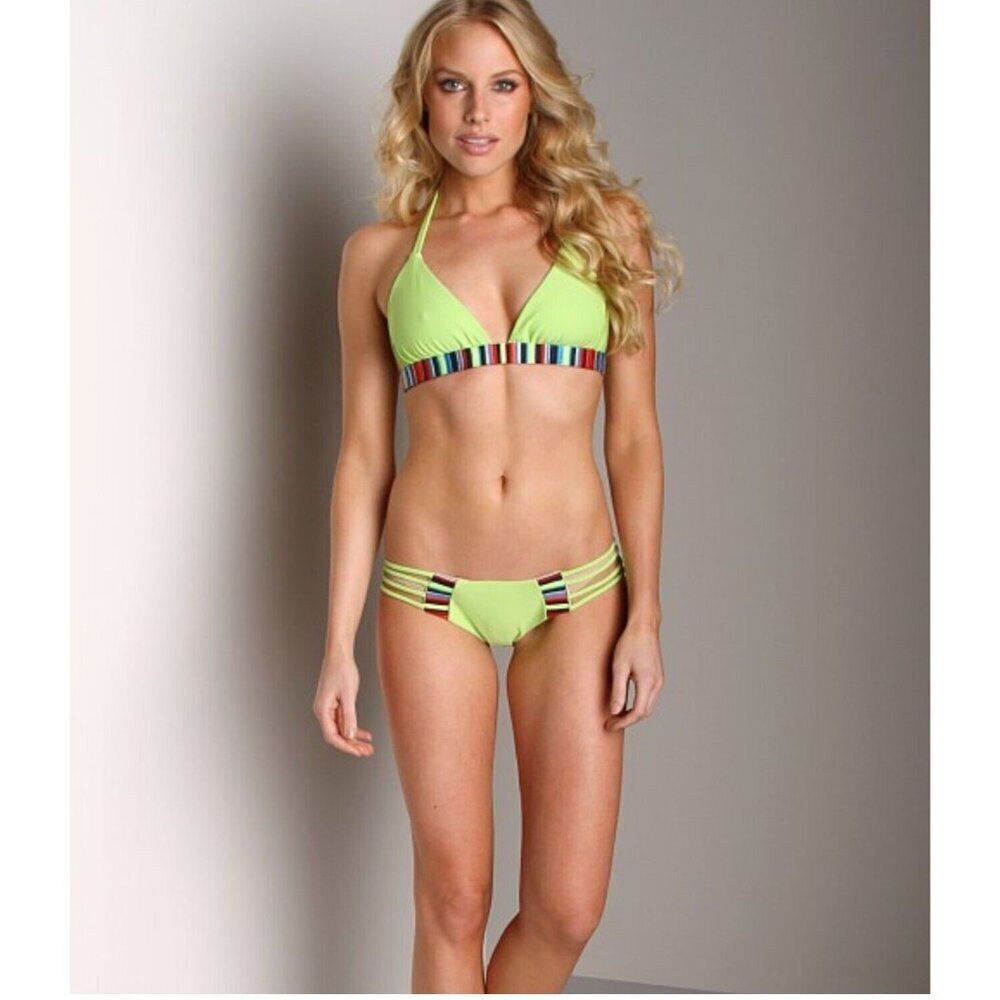 MARA HOFFMAN 4 Strap Bikini Pistachio Size Large. Beach, vacation bikini NWT